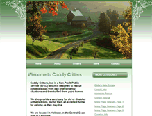 Tablet Screenshot of cuddlycritters.org